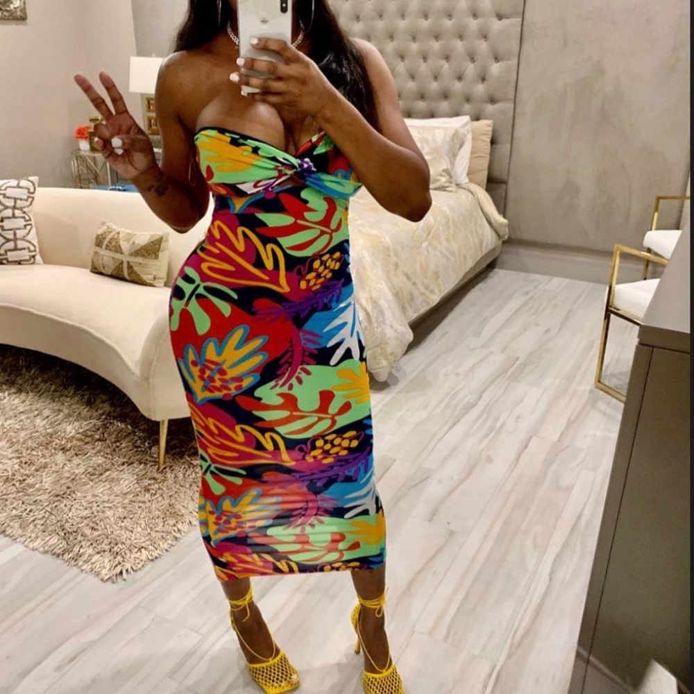 Colorful Floral Maxi Dress
